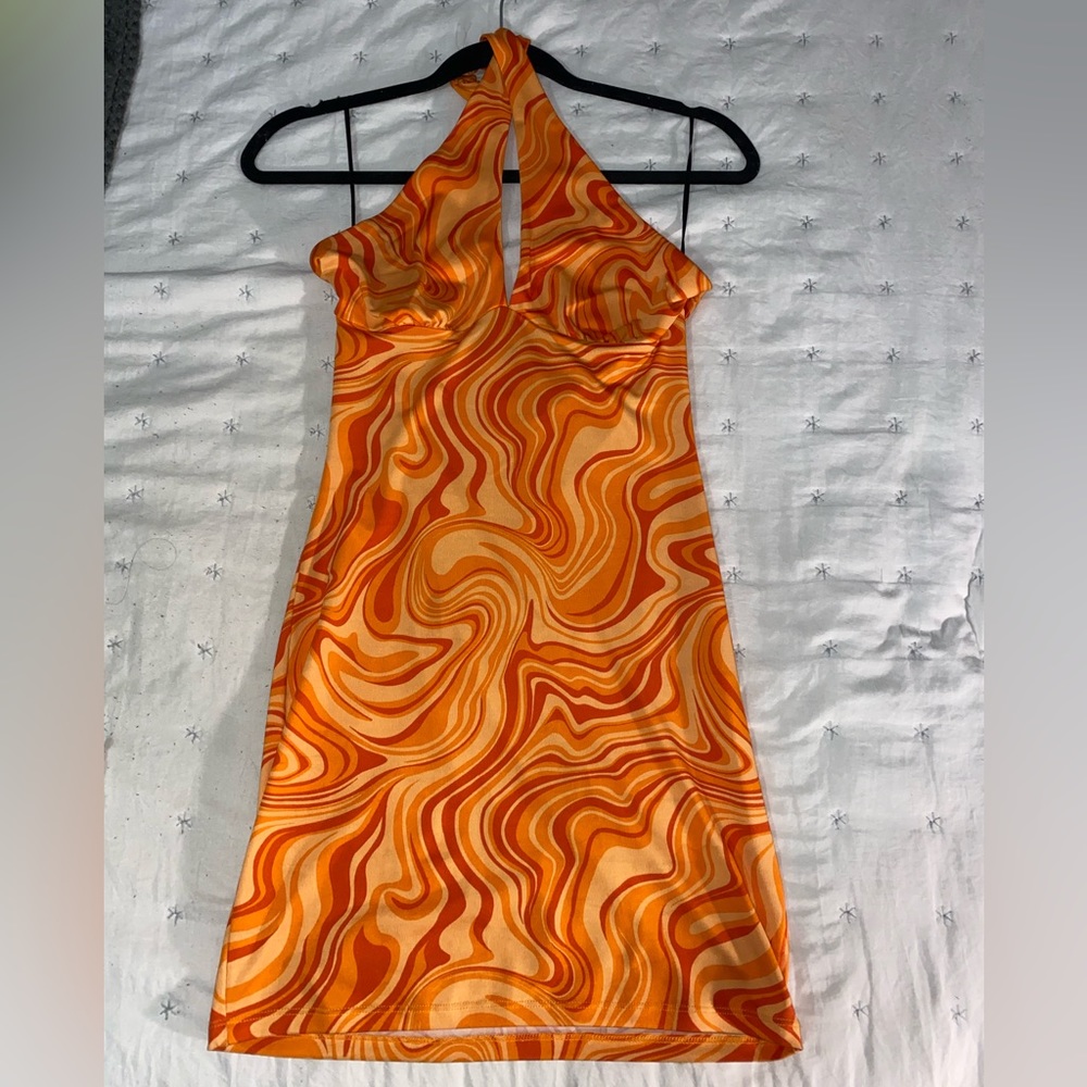 H&M halter neck jersey dress